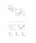 Air Cleaner Exhaust System Diagram and Parts List for 129702-0134-01  Briggs and Stratton Engine